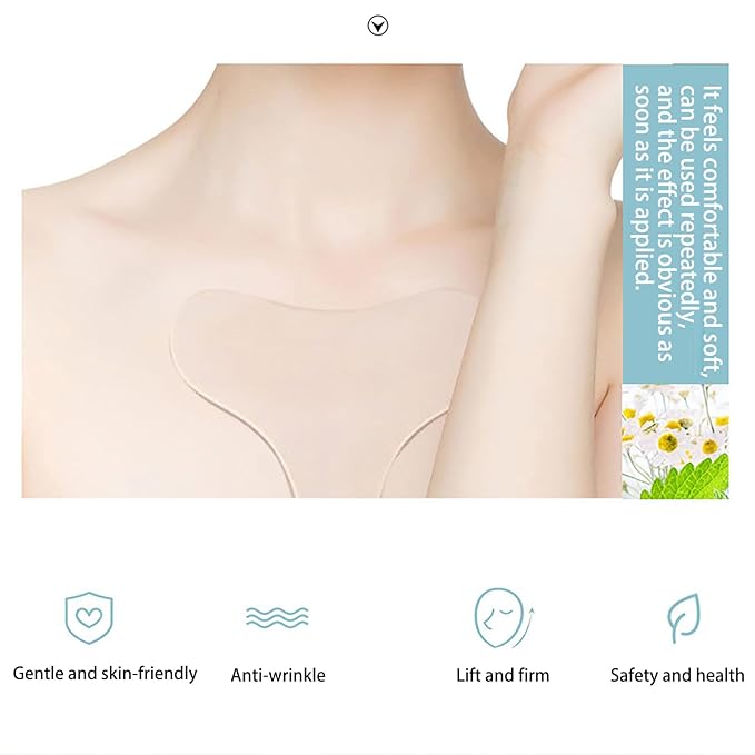 VolksRose Face & Forehead Wrinkle Patches, Reusable Silicone Patches for under Eye, Neck,Chest, Forehead & Nasolabial Areas - Overnight Anti-wrinkle Face Tape Mask, Smile Line Remover Pads