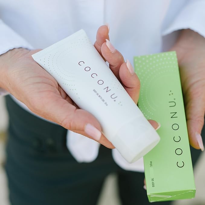 Coconu Hemp Infused Body Oil | Organic Coconut Oil Based | Couples Massage Oil & for Personal Use | No Added Fragrance & Flavor | 3 0z