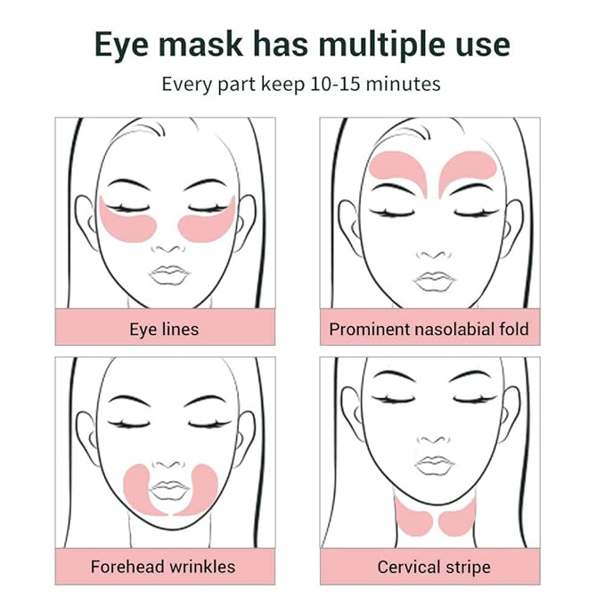 AKARY Eye Patches Rose Hydra-Gel Eye Mask Sheet Lady Skin Care Pad Remove Fine Lines Smooth Repair the Eyes Skin, Under Eye Gel for Moisturizing and Relieving, Firm the Look of the Eye Area