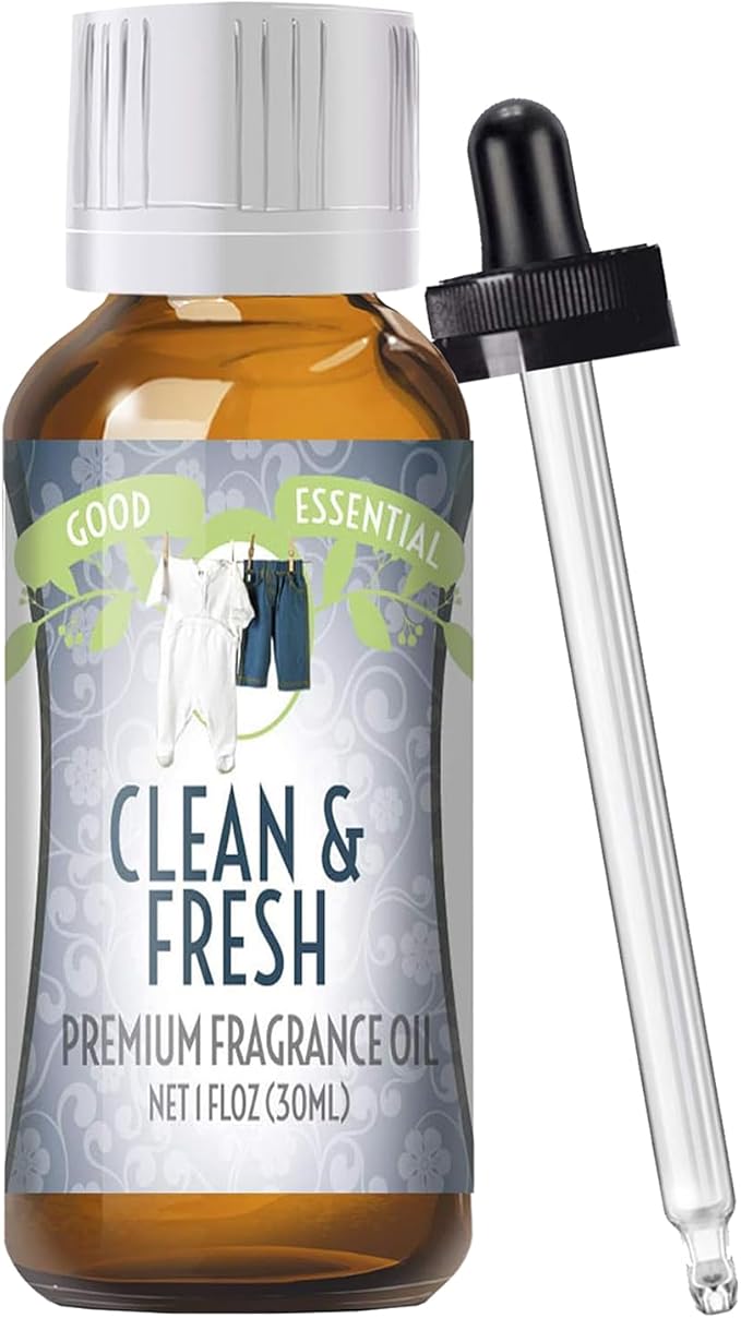 Good Essential 30 ml Clean & Fresh Fragrance Oil - Candle Fragrance Oil for Kitchen, Floor, or Carpet Cleaner and Candles - 1 fl oz Candle Fragrance Oil