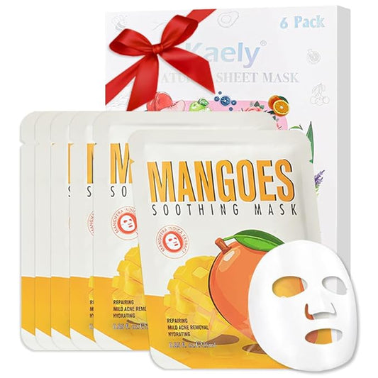 Face Sheet Mask Skincare,Hydrating Spa Face Mask For Sensitive Skin,Moisturize,Nourish for All Skin Types,Natural Skin Care Spa Face Mask for Women Men Girls,Pack of 6
