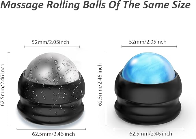 Massage Roller Ball - Physical Massage Therapy Ball Set for Sore Muscles,Joint Pain Relief Relaxing,Full Body Deep Tissue Massage