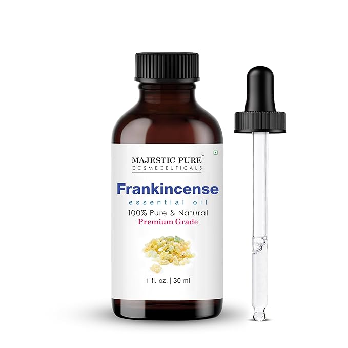 Majestic Pure Frankincense Essential Oil | 100% Pure and Natural Frankincense Oil | Premium Grade Essential Oils for Hair Care, Home Diffusers, Skin, Aromatherapy, Massage and Humidifiers | 1 Fl Oz