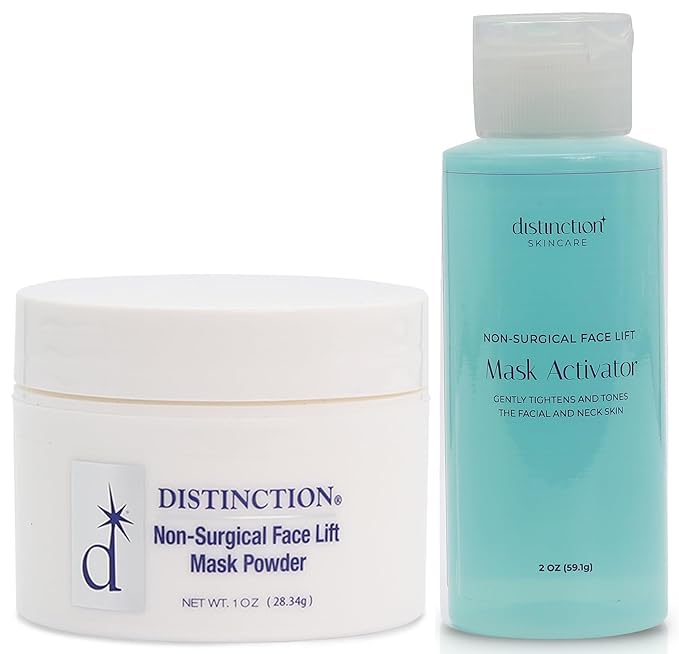 Distinction Firmalift Instant Firming Face Lift Powder & Activator Combo - Anti Aging to Tighten & Tone Skin for a Radiant & Youthful Glow - Great for Fine Lines Wrinkles
