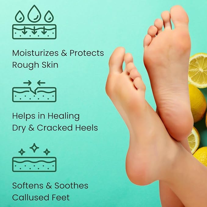 MONA Natural Foot Balm for Dry Cracked Feet & Heels | Moisturizing Foot Cream for Athletes | Callous Repair & Foot Odor Treatment (Eucalyptus & Lemon, 2.0 Oz (Pack of 1))