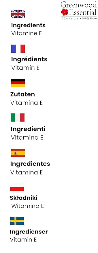 Pure Vitamin E Oil with Glass Dropper Premium Therapeutic Grade for Hair, Skin & Aromatherapy 50ml (1.69 oz)