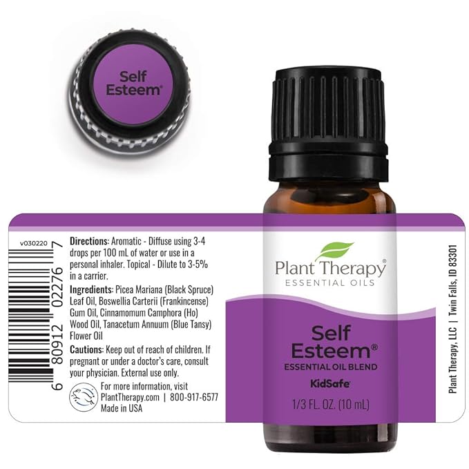 Plant Therapy Self Esteem Essential Oil Blend 10 mL (1/3 oz) 100% Pure, Undiluted, Therapeutic Grade