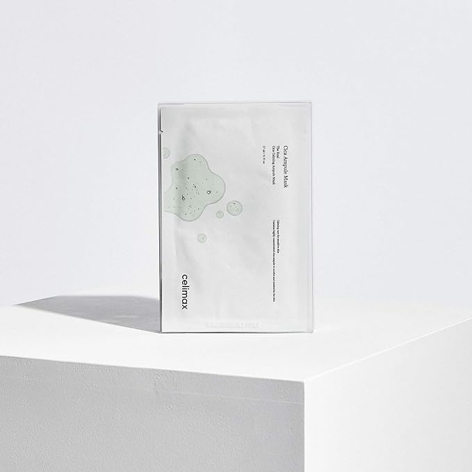 celimax The Real Cica Calming Ampoule Mask | with Centella Asiatica & Madecassoside, Korean Face Sheet Mask for Skincare, Hydrating, Wrinkle & Fine Lines, 27ml (5EA)