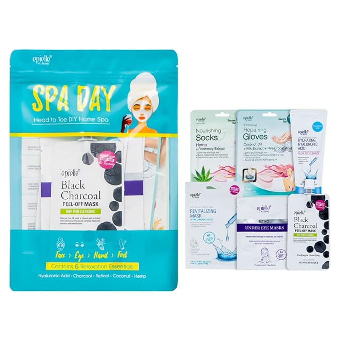 Epielle Skincare Beauty 6-Spa Day Kit, Korean Beauty, Beauty Gift, Spa Day, Gift Set, Korean Skincare, Spa Gifts for Women