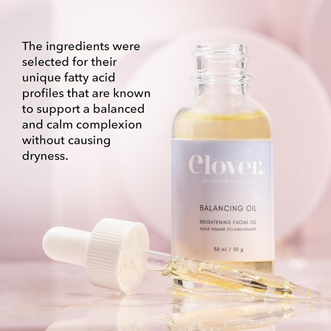 Clover Balancing Oil | Supports Clearer Skin, Promotes a Healthy Complexion, and Enhances Natural Radiance | Cruelty-Free & Vegan Face Oil - 30ml