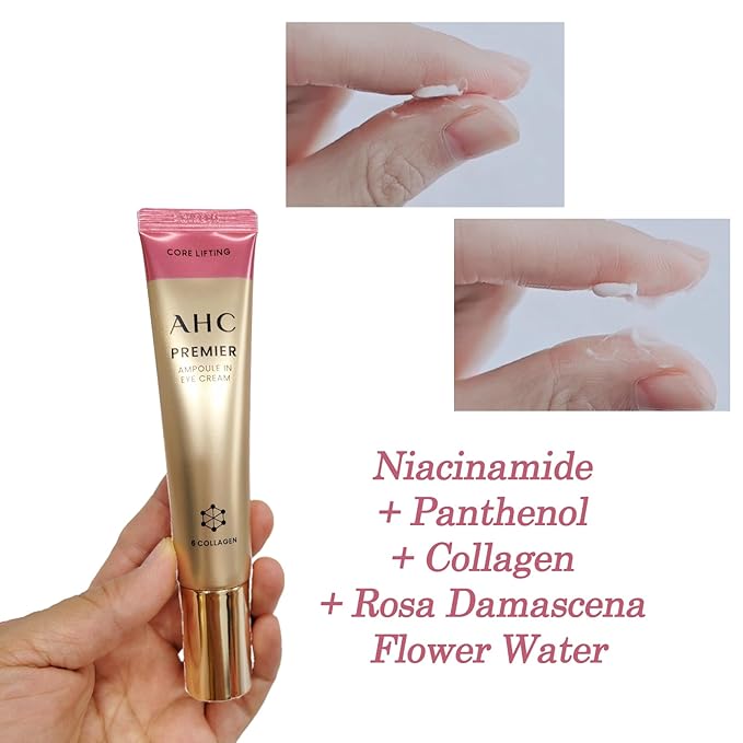 Deep Hydration & Brightening, Korean eye cream for AHC PREMIER AMPOULE IN EYE CREAM Season 12, (1.35 fl.oz. x 4ea)