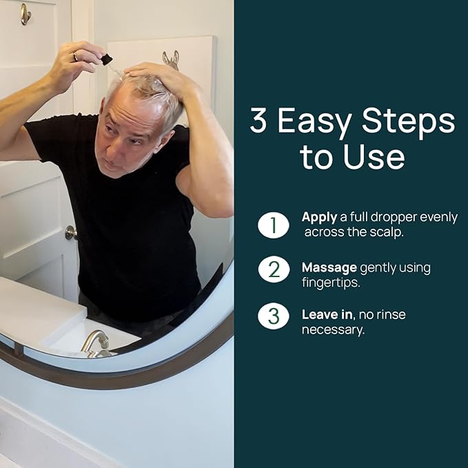 Krete Hair Thickening Formula – Supports Thicker-Looking Hair for Men – 1 fl oz