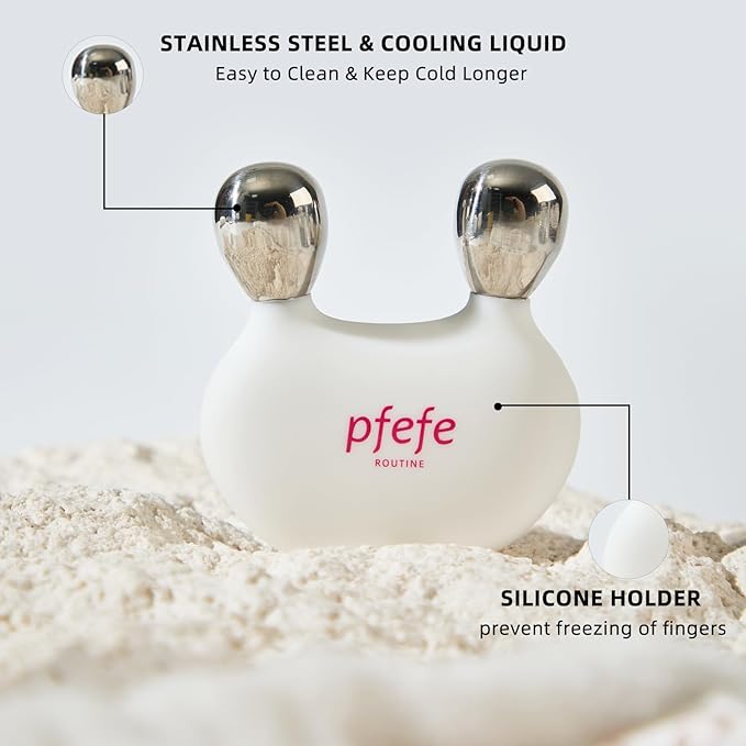 Stainless Steel Rabbit Gua Sha & Cryo Sticks Facial Skin Care Tools for Women Face Eyes