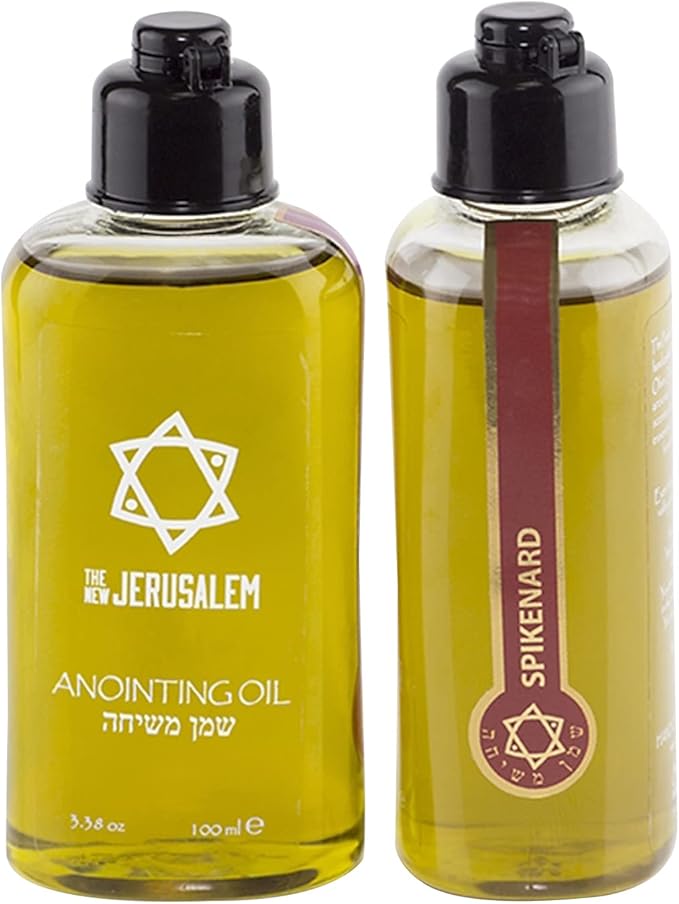 Spikenard Anointing Oil from Israel, Holy Spiritual Oils Bottles from Jerusalem Blessed, Handmade with Natural Ingredients and Blessed for Wedding Ceremony, Religious Use, 3.4 Fl Oz