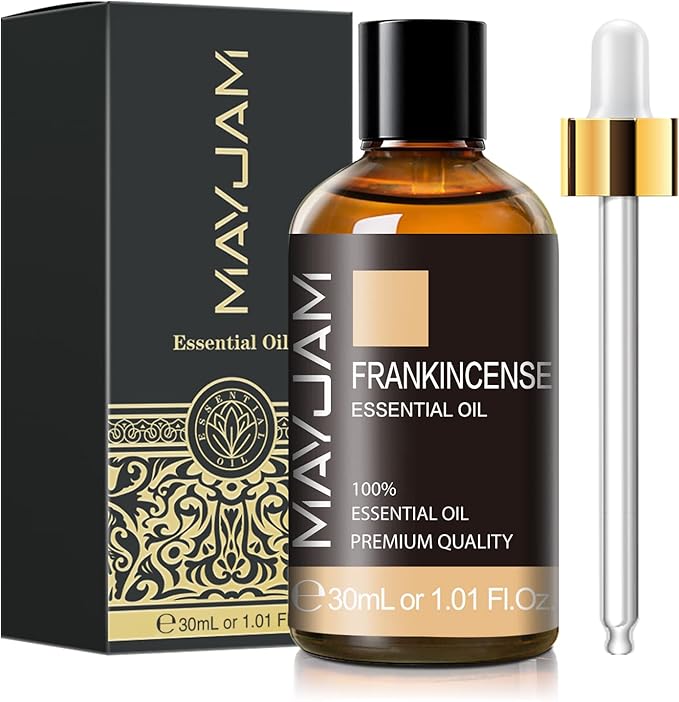 Frankincense Essential Oil 30ML/ 1.01FL.OZ, MAYJAM Pure Aromatherapy Frankincense Oil for Massage, Diffuser, Soap Making, Long Lasting Scents