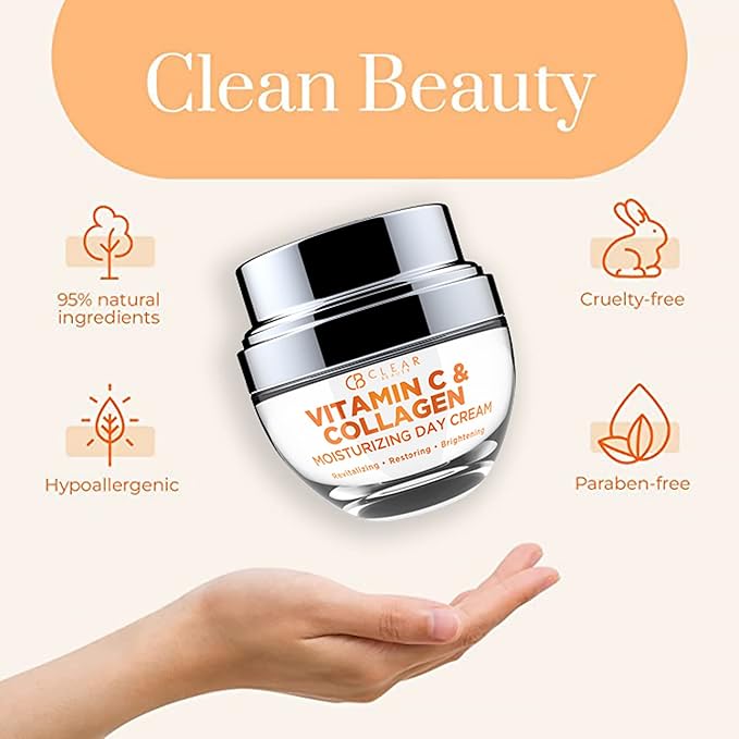 Vitamin C & Collagen + Hyaluronic Acid & Retinol Moisturizer - Dermatologist Tested, Anti-Aging, Fine Lines & Wrinkles Treatment, Korean Skin Care, All Skin Types - Value Set