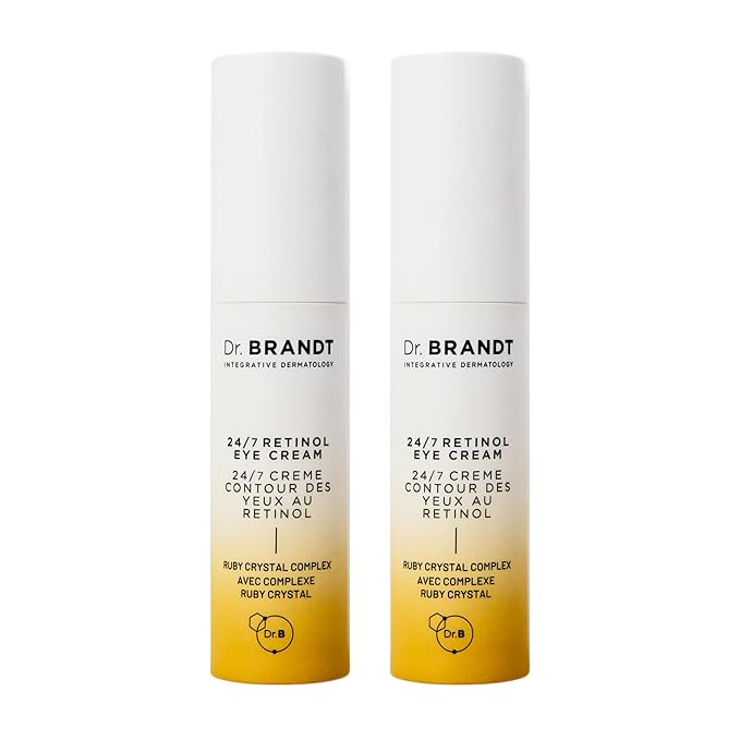 Dr. Brandt Bright This Way 24/7 Retinol Eye Cream - 0.5 oz, Pack of 2 - Smooths the Look of Fine Lines & Wrinkles, Illuminates & Moisturizes the Eye Area