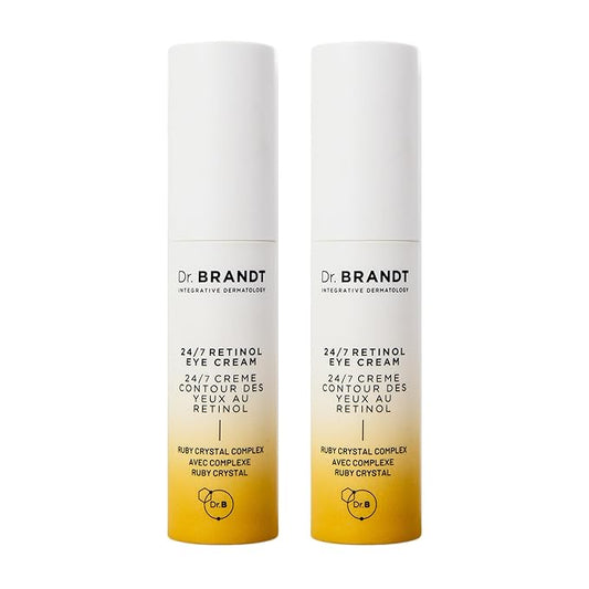 Dr. Brandt Bright This Way 24/7 Retinol Eye Cream - 0.5 oz, Pack of 2 - Smooths the Look of Fine Lines & Wrinkles, Illuminates & Moisturizes the Eye Area