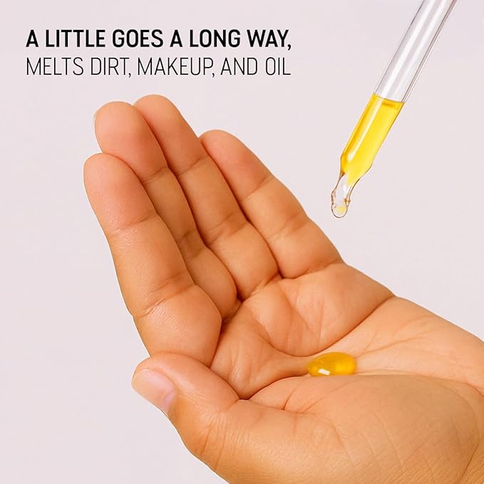 CannaSmack Cleansing Oil - Gentle Daily Face Cleanser & Makeup Remover with Hemp Seed, Argan, & Rosehip - Hydrating, Non-Drying Formula for All Skin Types, 4 oz