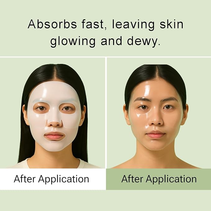 Bio Collagen Face Mask, Deep Hydrating Sheet Mask, Korean Collagen Face Mask for Firming, Brightening & Anti-Aging, Hydrating Collagen Facial Treatment, 34g 4 sheets