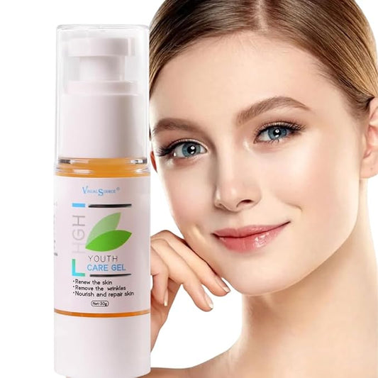 HGH Youth Care Gel,Visualsource Anti Aging Serum For Face To Body Renewal Natural Aloe Oligopeptide Essence Become Younger Gel Nourishing Remove Fine Lines And Wrinkles Rejuvenates The Skin
