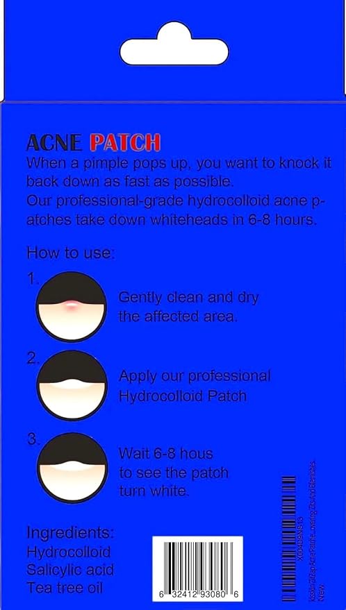 ZitZap Pimple/Acne Patches For Face And Skin, Hydrocolloid Patches With Salicylic Acid And Tea Tree Oil For Covering Zits And Blemishes.