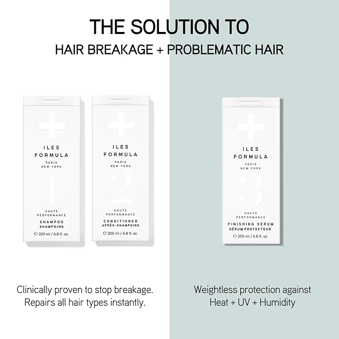 ILES FORMULA Haute Performance Finishing Serum – Style & Smooth Without Weighting Hair Down, Protects Hair from Heat, Humidity, UV Rays + Color Fade - 6.8 Fl Oz (200 ML)