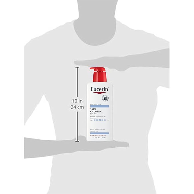 Eucerin Skin Calming Lotion - Full Body Lotion for Dry, Itchy Skin, Natural Oatmeal Enriched - 16.9 fl. oz Pump Bottle