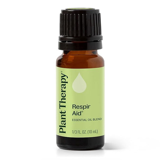Plant Therapy Respir Aid Essential Oil Blend 10 mL (1/3 oz) Sinus, Airway and Congestion Clearing Oil Blend, 100% Pure, Undiluted, Natural Aromatherapy, Therapeutic Grade