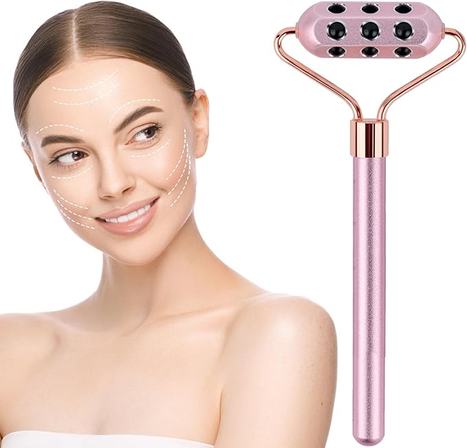 Germanium Roller Uplifting Face Massager Beauty Roller for Skin Tightening & De-Puffing, Face, Eye, Chin, Neck Massager, Anti-Aging Wrinkles Reduces