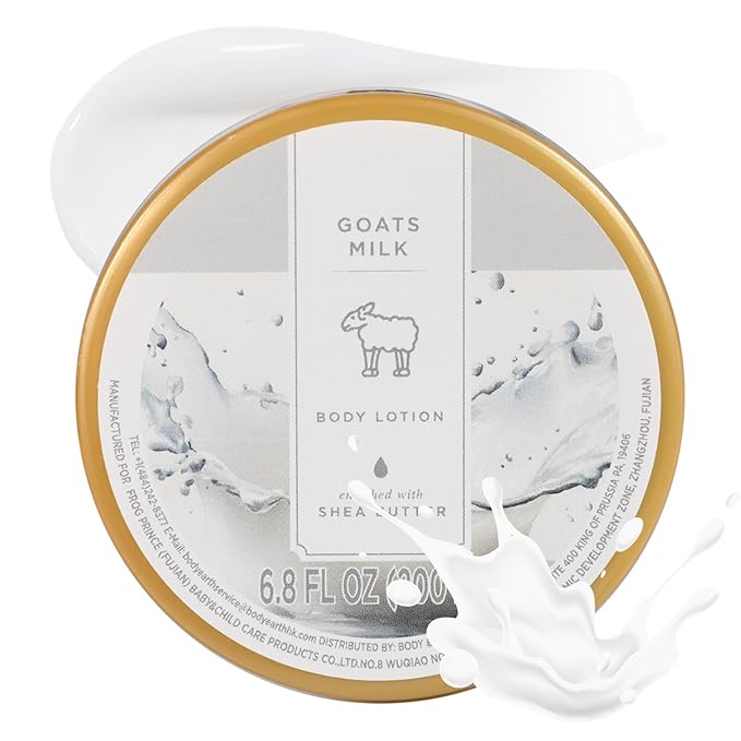 Princess Belle Goat Milk Body Lotion, Shea Butter Body Lotion for Women and Men Dry Skin, Deep Moisturizing, Hydrating and Softening, Smell Good, 200ml(6.8floz)