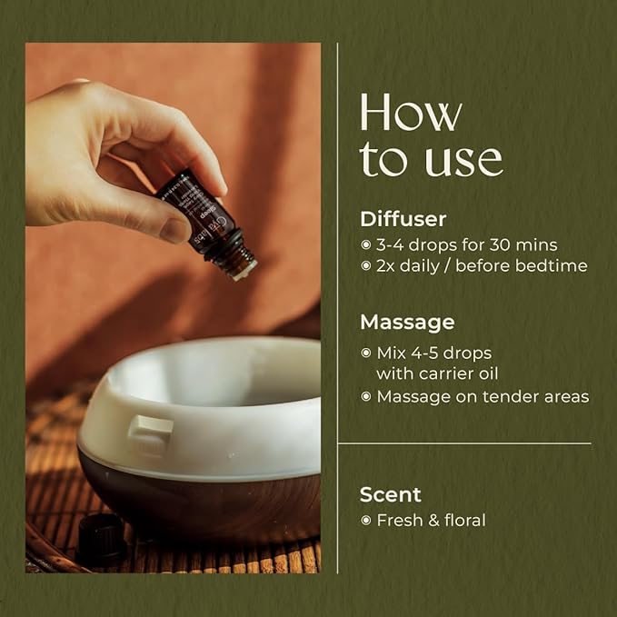 Gya Labs Sleep Essential Oil Blend - 100% Pure Natural Sleep Oil for Diffuser & Aromatherapy, Soothing, Bedtime and Self-Care (0.34 Fl Oz)