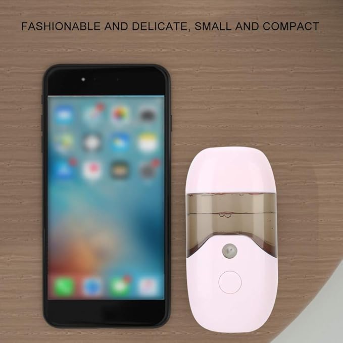 50ml Facial Mister,Mini Portable Handheld Face Steamer USB Facial Spray Face Make-up Beauty Sprayer Machine Cleaning Pores for Facial Hydrating for Skin Care Office and