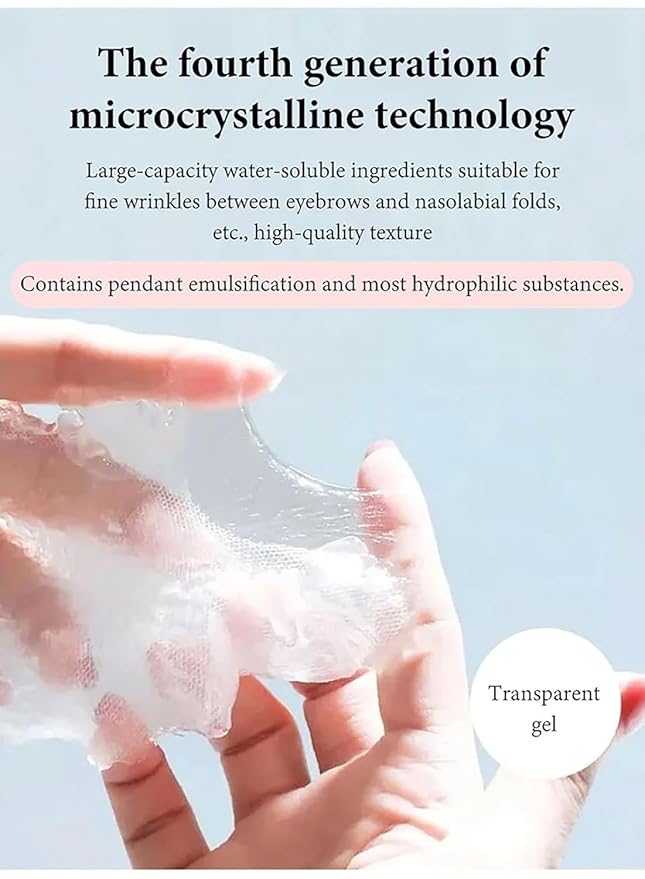 Microcrystalline Nasolabial Folds Removal Mask, Hyaluronic Acid Microcrystalline Lifting Decree Patch, Face Wrinkle Removal Mask, Microcrystalline Lifting Mask, for Reduce Fine Lines(2 boxes/10 pairs)