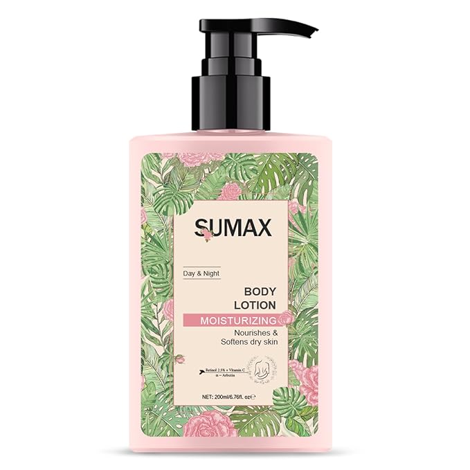 Sumax Body Moisturizer Lotion Natural Formula Fast Absorption Nourishing & Moisturizing Body Lotion Prevent & Repair Dry Skin for Women and Men
