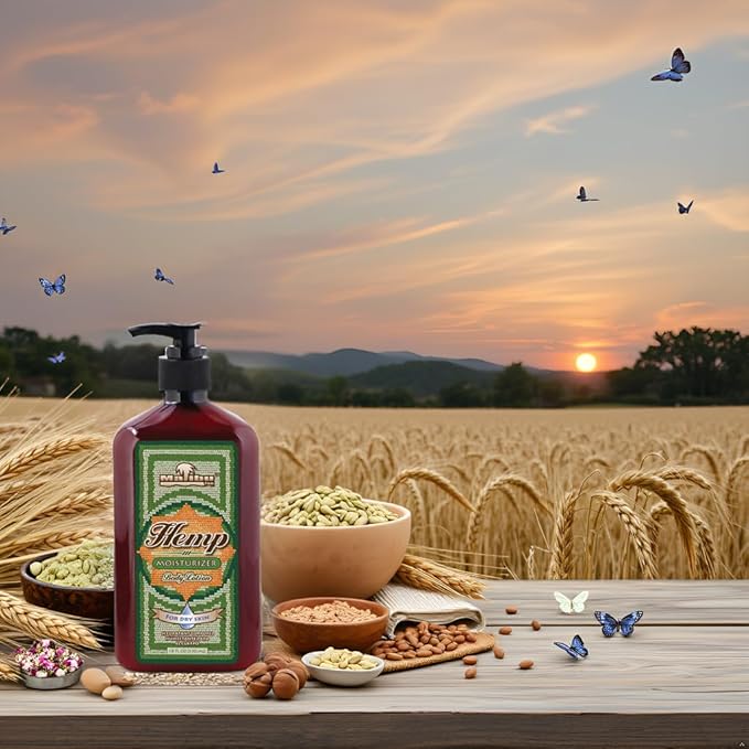 Malibu Tan Body Lotion for Dry Skin HEMP Moisturizer, 18 fl oz - NEW