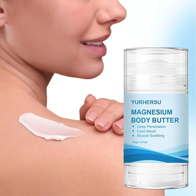 Magnesium Body Butter, Body Moisturizing Stick, Deeply Nourishing Soft Smooth Skin, Lightweight Delicate Texture Quickly Absorbed Non-sticky Reduce Stress For Skin Care