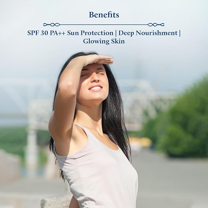 Blue Nectar Cocoa Butter Nargis Body Sunscreen Lotion with SPF 30 PA ++ - No Parabens, Silicones, Mineral Oil, Color (10 Herbs, 6.7 Fl oz)