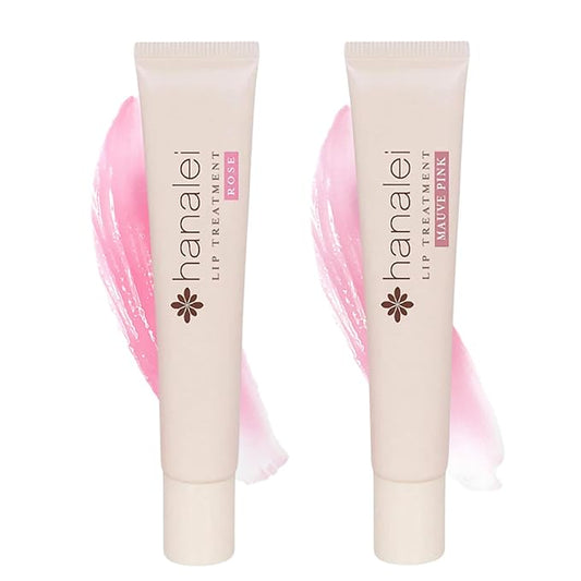 Hanalei Lip Treatment Bundle (Rose and Mauve Pink) | Made with Kukui Oil, Shea Butter, Agave, and Grapeseed Oil, Soothe Dry Lips (Cruelty free, Paraben free)