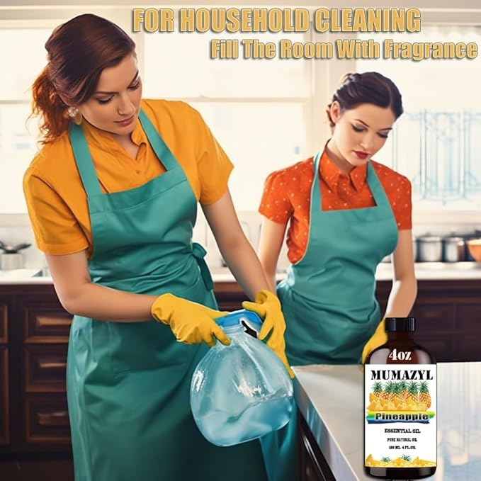 Pineapple Essential Oil, Pineapple Oil 4 Fl Oz 120ML for Diffuser Humidifier Yoga Cleaning DIY Candle Soap Making Essential Oils