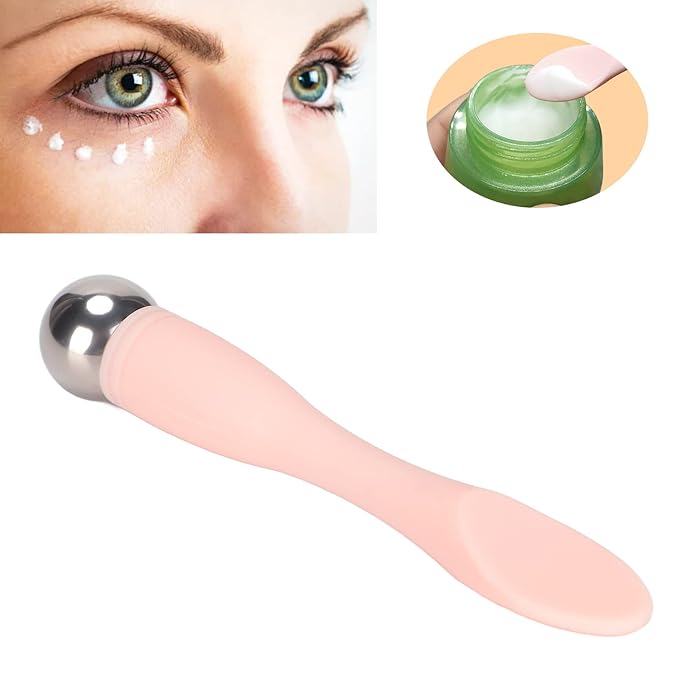 Eye Cream Applicator Wand, Eye Cream Spatula Roller Face Roller Massager Tool Eye Massage Stick for Reducing Puffiness Wrinkle