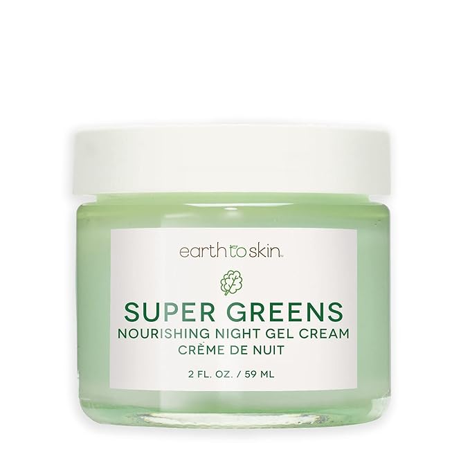 Earth To Skin Super Greens Nourishing Night Gel Cream (2.0 Fl Oz)