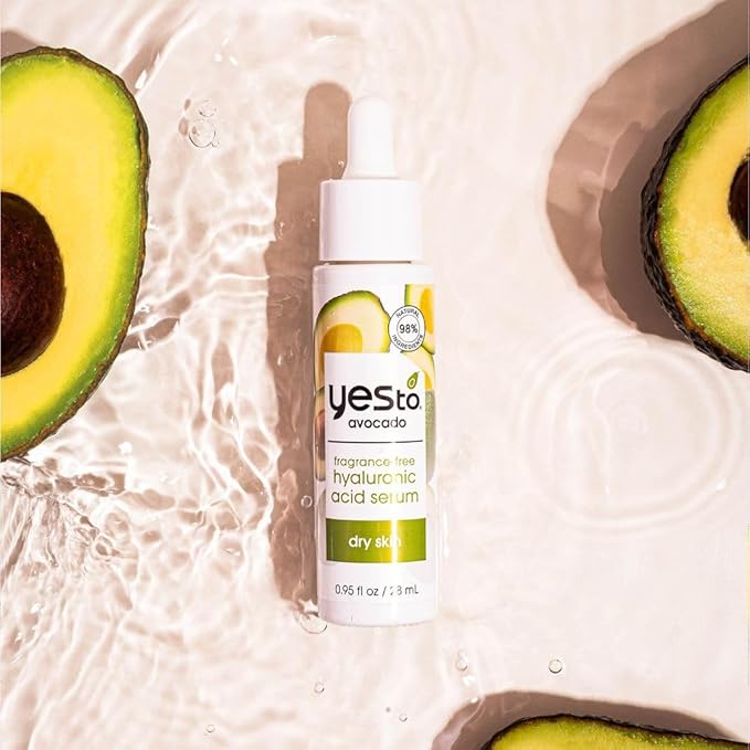 Yes To Avocado Fragrance-Free Bundle, Daily Cream Cleanser, Hyaluronic Acid Serum, Nourishing Daily Hand Cream & Lip Balm, Perfect Combination To Restore Dry Skin, Natural Vegan & Cruelty Free, 4-Pack