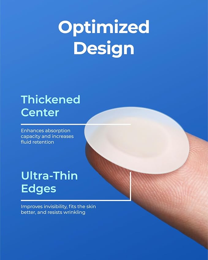 Pimple Patches for Face Acne: Invisible 0.1mm Ultra-Thin Hydrocolloid Zit Stickers with Tea Tree Oil - 44 Dots, 2 Sizes (Whiteheads/Sensitive Skin)