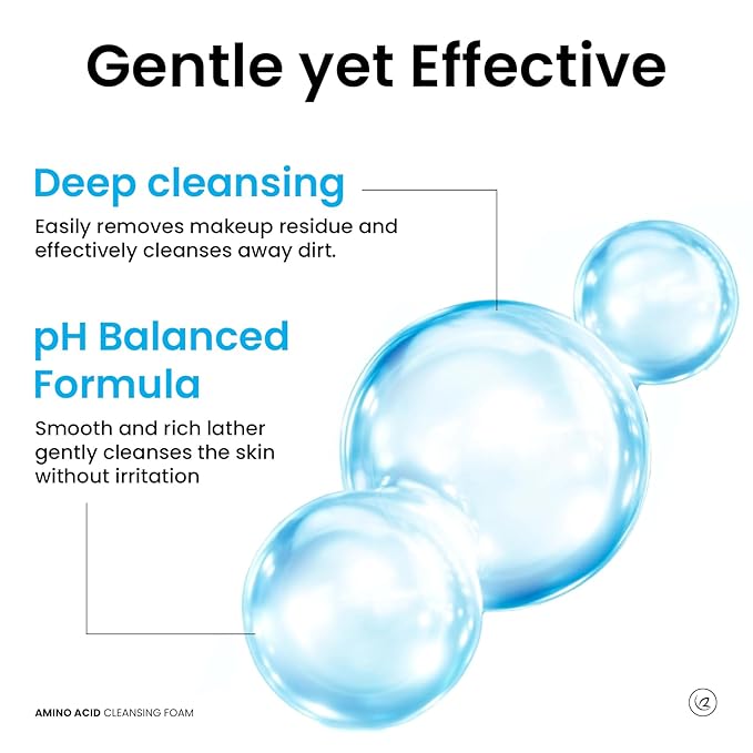 Elvira Gentle Foaming Hydrating Facial Cleanser, Face Wash for Oily Skin and Sensitive Skin, Pore Deep Cleansing, Makeup Remover, Non-Comedogenic, Fragrance Free, Soap Free & Paraben Free, 6.76 fl oz