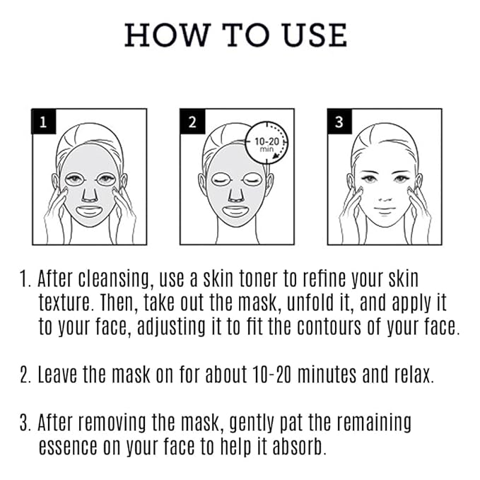 Leaders Mediu Amino Moisture Hydrating Facial Sheet Mask | Natural Mineral Water, Hyaluronic Acid, Ceramide | Anti-Aging, Soothes Dry Skin, Enhances Elasticity (10 Sheets)