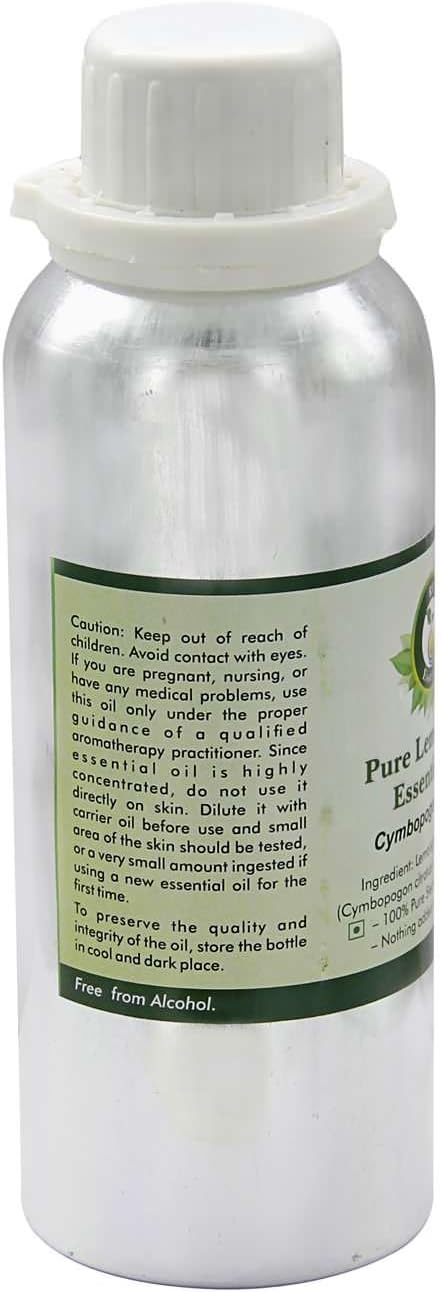 Lemongrass Essential Oil | Cymbopogon Citratus | Lemongrass Oil | for Hair | for Body | for Massage | 100% Pure Natural | Steam Distilled | Therapeutic Grade | 630ml | 21oz by R V Essential