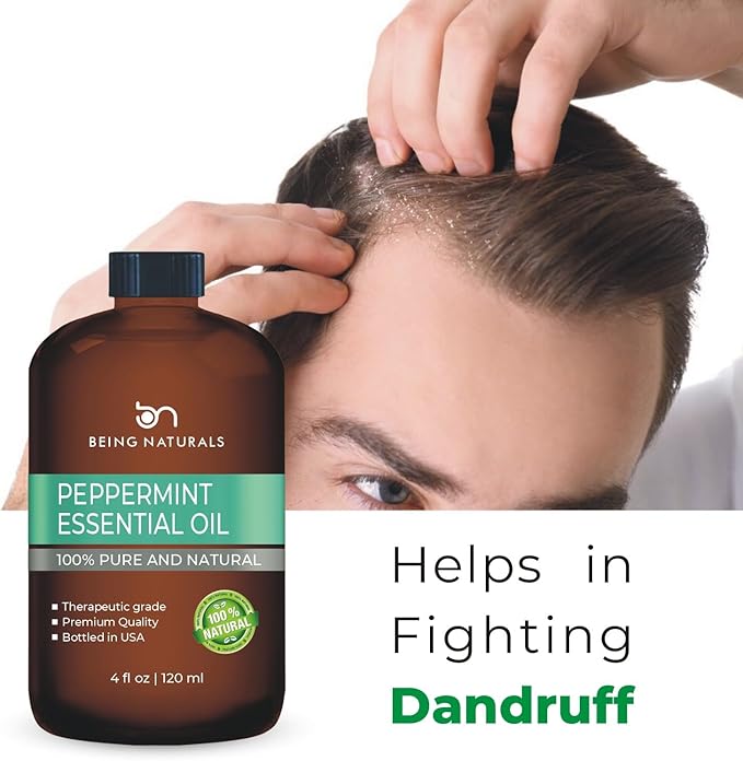 Peppermint Essential Oil - Huge 4 FL OZ - 100% Pure & Natural – Premium Natural Oil with Glass Dropper (Peppermint Oil)