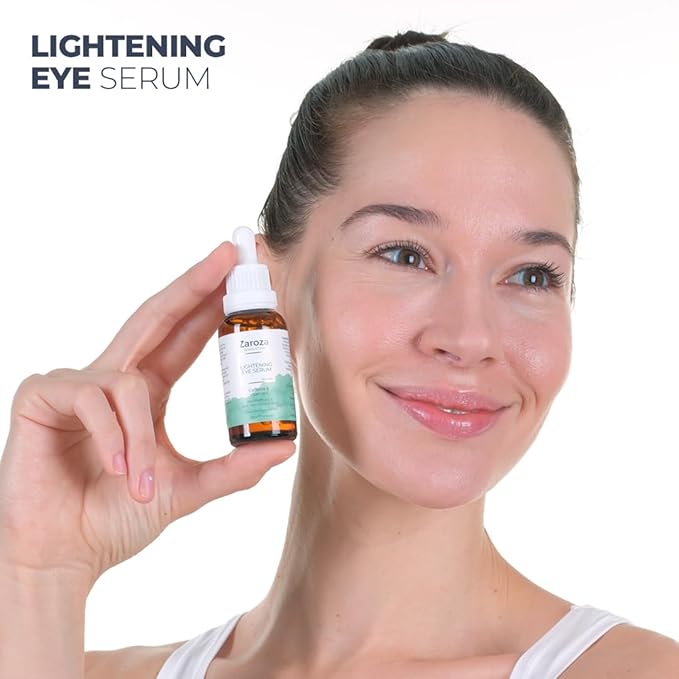 Lightening Serum – Caffeine & Vitamin C Under Eye Treatment for Dark Circles, Puffiness, Fine Lines – Hydrating & Brightening Eye Contour Serum – 30ml