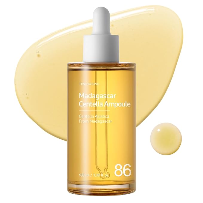 Madagascar Centella 86% Ampoule with 860,048ppm Centella Asiatica, Soothing, Calming, Facial Serum for face, for All Skin Types, Korean Skin Care, 100ml, 3.38fl.oz.